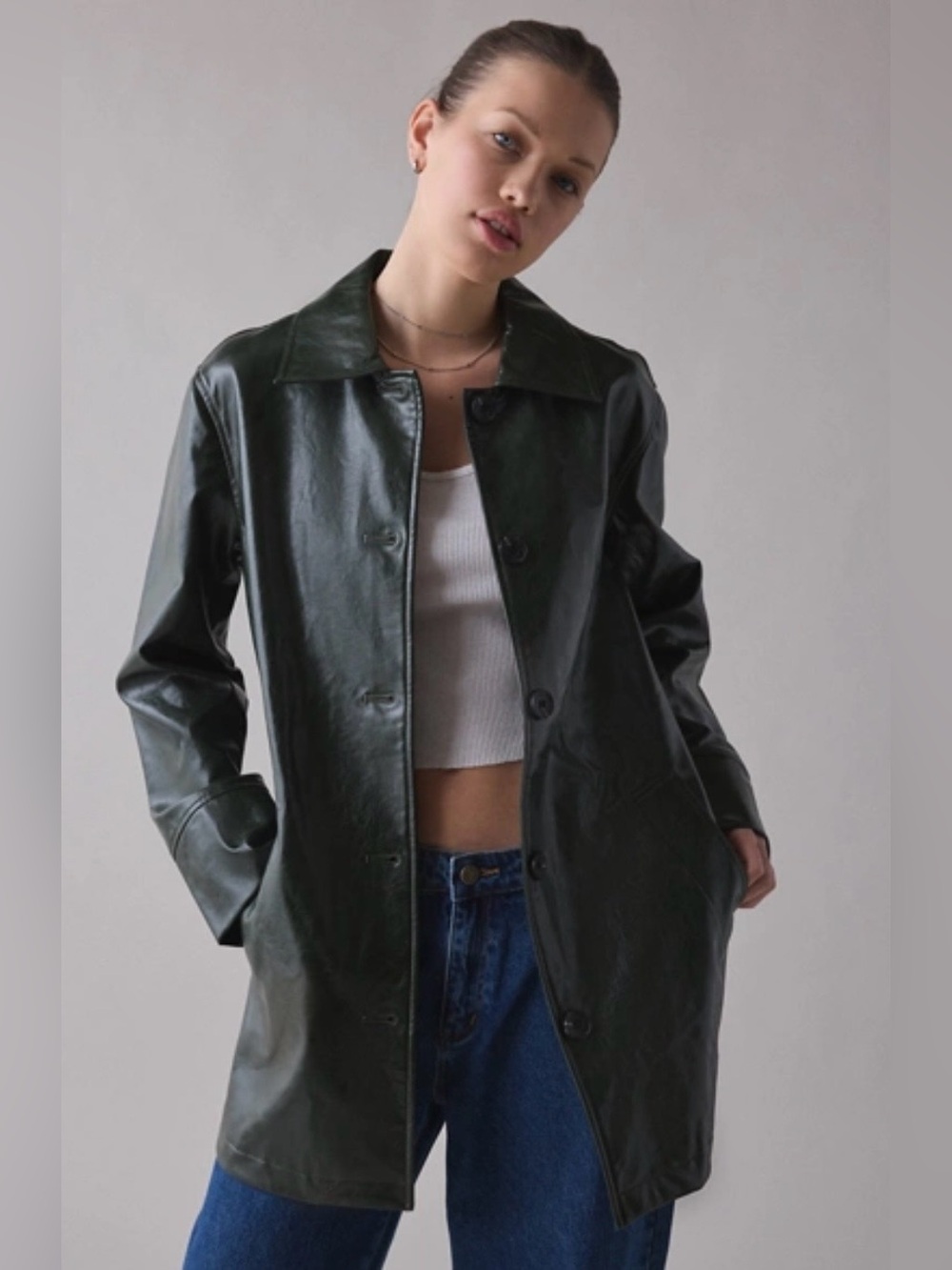 Vintage Genuine Leather Coat